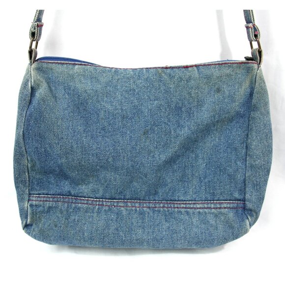 Vintage Sasson University Denim Jeans Zippered Crossbody Handbag Purse 1980s - Picture 5 of 14